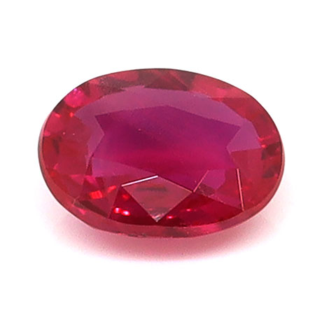 0.36 ct Oval Natural Ruby : Fiery Red