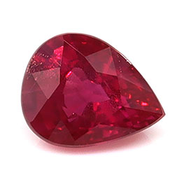0.40 ct Pear Shape Natural Ruby : Pigeon Blood Red