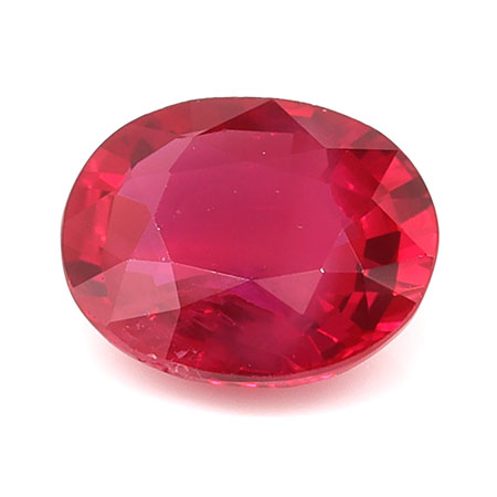 0.65 ct Oval Natural Ruby : Rich Pigeon Blood Red