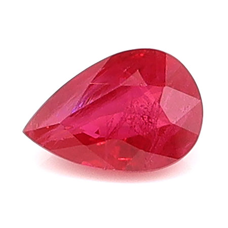 0.69 ct Pear Shape Natural Ruby : Rich Pigeon Blood Red