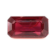 0.55 ct Fiery Red Emerald Cut Natural Ruby