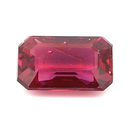 0.37 ct Emerald Cut Natural Ruby : Rich Pigeon Blood Red
