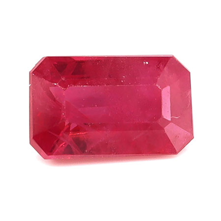 1.06 ct Emerald Cut Natural Ruby : Rich Red