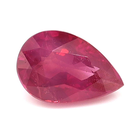 0.64 ct Pear Shape Natural Ruby : Fiery Red
