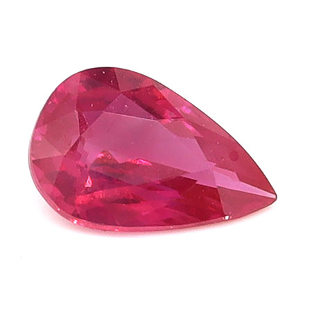 0.36 ct Pear Shape Natural Ruby : Fiery Red