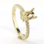 14K Yellow Gold 0.20cttw Diamond Setting