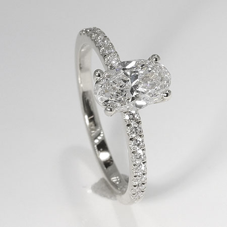 14K White Gold Multi Stone Ring : 1.20 cttw Diamonds
