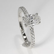 14K White Gold 1.20cttw Diamond Ring
