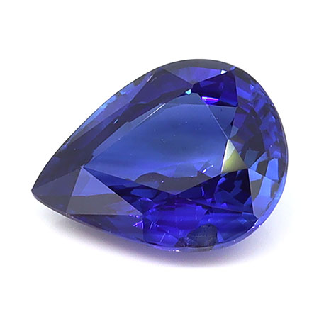 2.09 ct Pear Shape Natural Blue Sapphire : Royal Blue