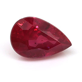 0.57 ct Pear Shape Natural Ruby : Rich Red