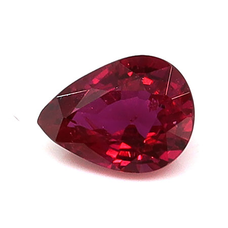 0.33 ct Pear Shape Natural Ruby : Rich Red