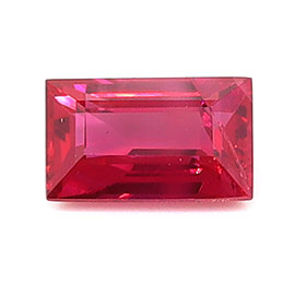 0.43 ct Baguette Natural Ruby : Rich Red