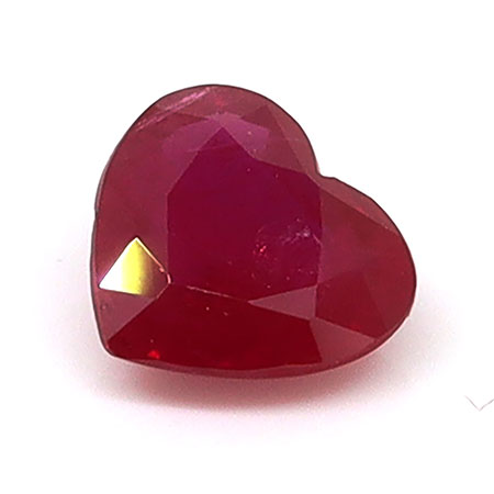 0.37 ct Heart Shape Natural Ruby : Fiery Red