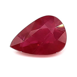0.47 ct Pear Shape Natural Ruby : Rich Red