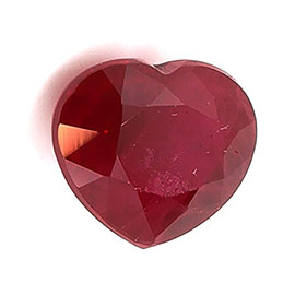 1.02 ct Heart Shape Natural Ruby : Deep Red