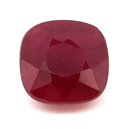 1.01 ct Cushion Cut Natural Ruby : Rich Red