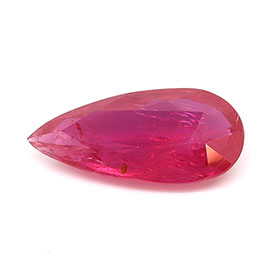 2.42 ct Pear Shape Natural Ruby : Pinkish Red