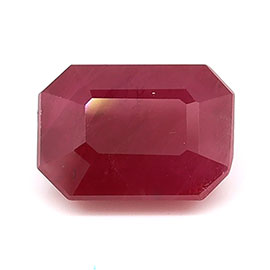 2.00 ct Emerald Cut Natural Ruby : Darkish Red