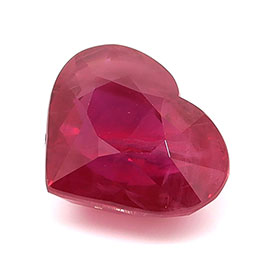3.33 ct Heart Shape Natural Ruby : Fiery Red