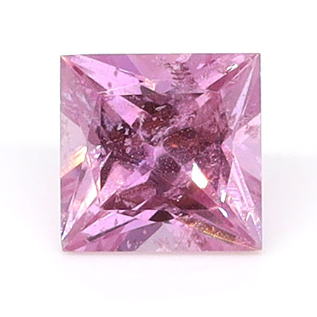 0.56 ct Princess Cut Natural Pink Sapphire : Pink