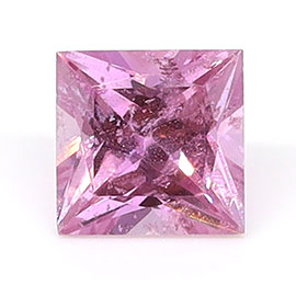 0.56 ct Princess Cut Natural Pink Sapphire : Pink