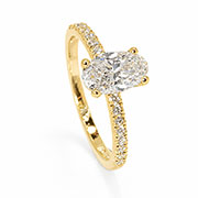 14K Yellow Gold 1.20cttw Diamond Ring