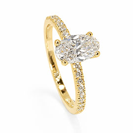 14K Yellow Gold Multi Stone Ring : 1.20 cttw Diamonds