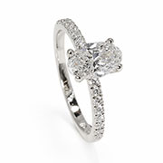 14K White Gold 1.20cttw Diamond Ring