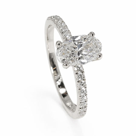 14K White Gold Multi Stone Ring : 1.20 cttw Diamonds