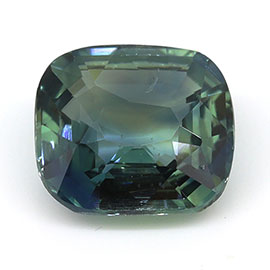 1.01 ct Cushion Cut Natural Green Sapphire : Bluish Green  - Teal