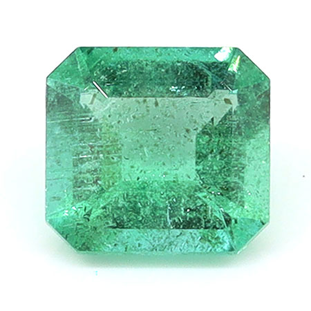 0.58 ct Emerald Cut Natural Emerald : Fine Green