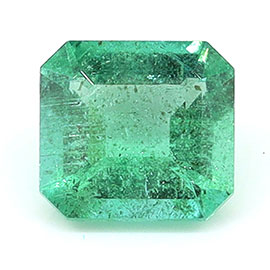 0.58 ct Emerald Cut Natural Emerald : Fine Green