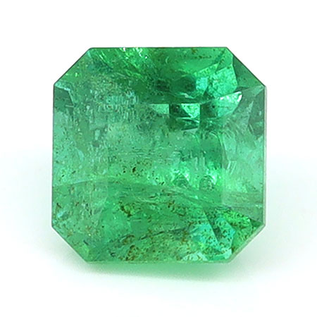 0.62 ct Emerald Cut Natural Emerald : Grass Green