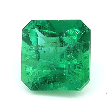 0.49 ct Emerald Cut Natural Emerald : Grass Green