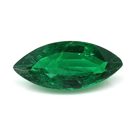 0.49 ct Marquise Natural Emerald : Rich Grass Green