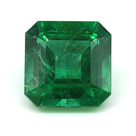 0.59 ct Emerald Cut Natural Emerald : Grass Green