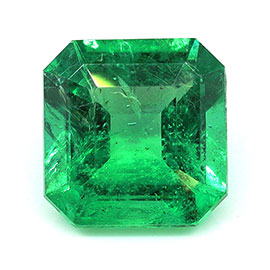 1.53 ct Emerald Cut Natural Emerald : Deep Rich Green