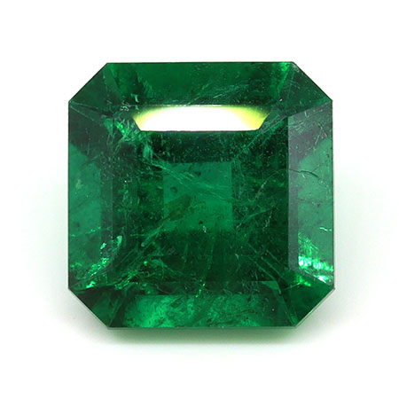 0.92 ct Emerald Cut Natural Emerald : Grass Green