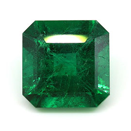 0.92 ct Emerald Cut Natural Emerald : Grass Green