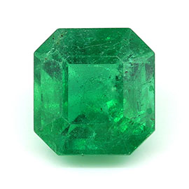 0.99 ct Emerald Cut Natural Emerald : Grass Green