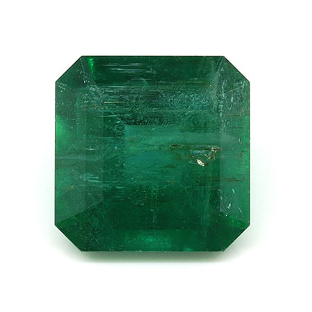 0.95 ct Emerald Cut Natural Emerald : Grass Green