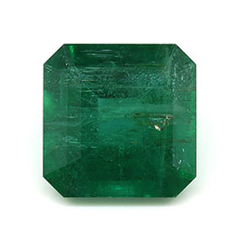 0.95 ct Emerald Cut Natural Emerald : Grass Green