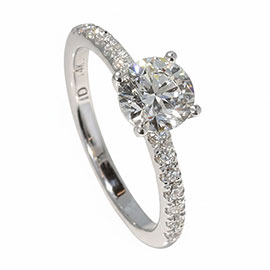 14K White Gold Multi Stone Ring : 1.70 cttw Lab Grown Diamonds