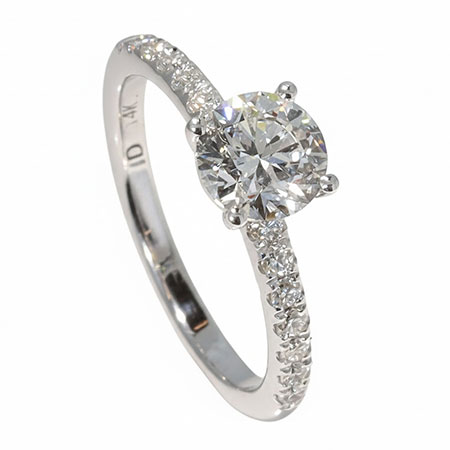 14K White Gold Multi Stone Ring : 1.28 cttw Lab Grown Diamonds