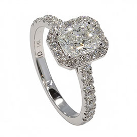 14K White Gold Multi Stone Ring : 1.50 cttw Diamonds