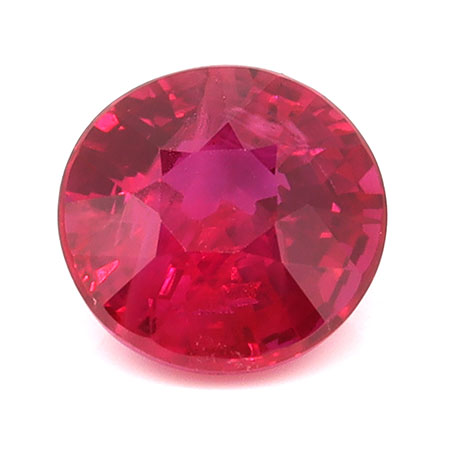 1.02 ct Round Natural Ruby : Fiery Red