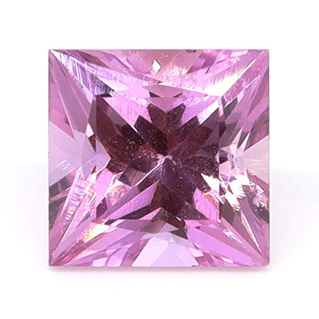 0.62 ct Princess Cut Natural Pink Sapphire : Pink