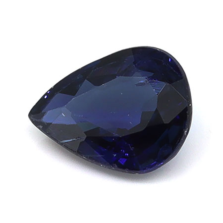 0.34 ct Pear Shape Natural Blue Sapphire : Darkish Blue