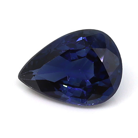 0.44 ct Pear Shape Natural Blue Sapphire : Rich Blue