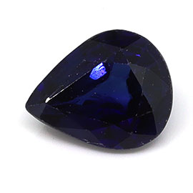 0.56 ct Pear Shape Natural Blue Sapphire : Darkish Blue